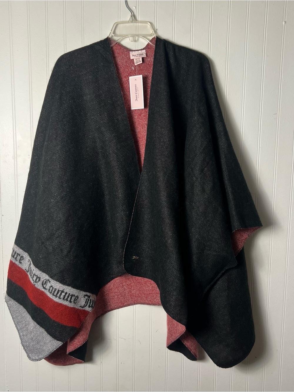 NEW Juicy Couture Poncho Shawl Wrap Scarf Womens One Size